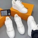 DESIGNERS QUALITY WHITE LEATHER SNEAKERS 2