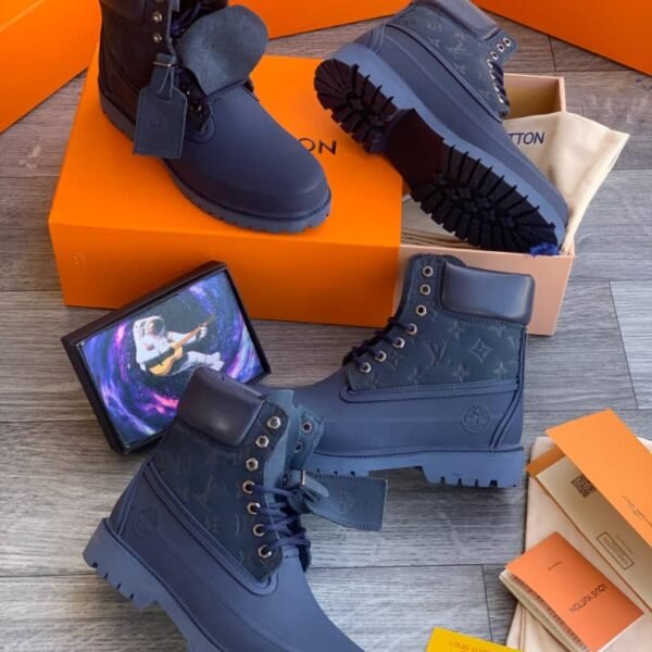 Luxury, trendy, and versatile footwear that will elevate your style. Featuring a mix of suede, canvas, and leather, these boots are available in various sizes and styles. Shop now and experience the luxury of Louis Vuitton.