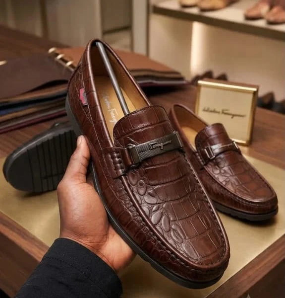 sorevanti brown loafer